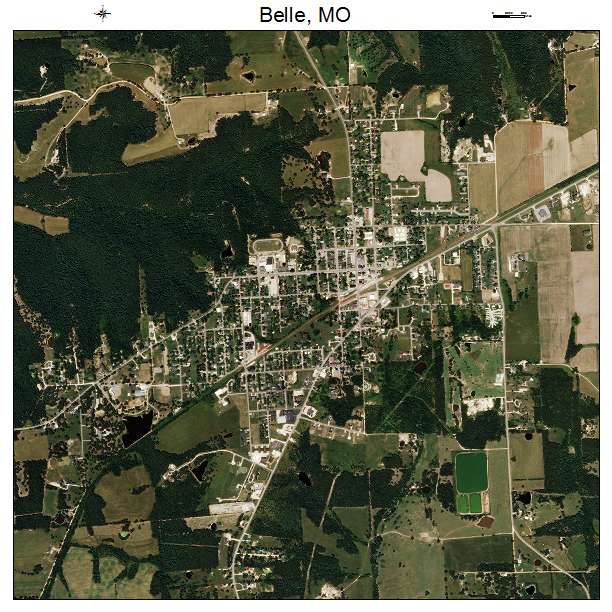 Belle, MO air photo map