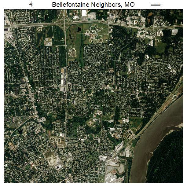 Bellefontaine Neighbors, MO air photo map