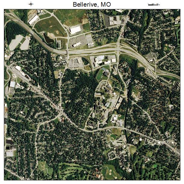 Bellerive, MO air photo map