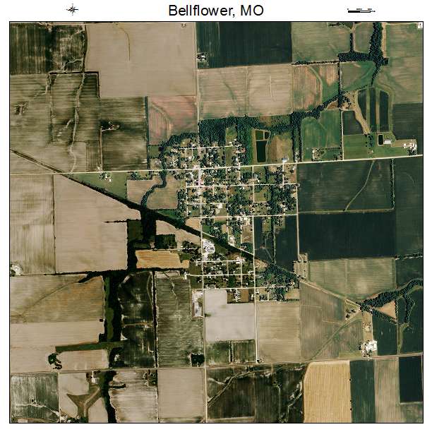 Bellflower, MO air photo map