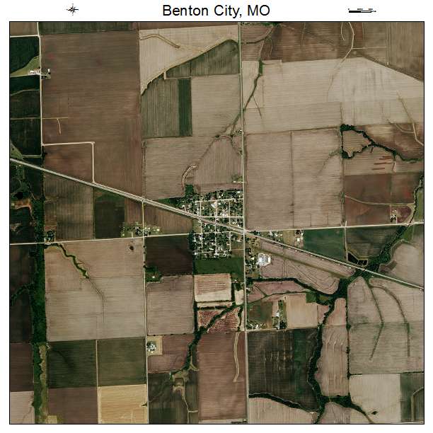 Benton City, MO air photo map