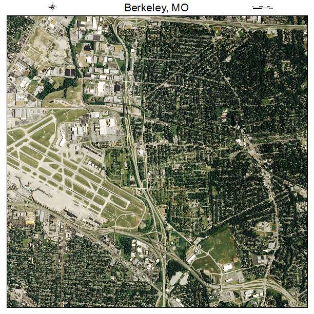 Berkeley, MO air photo map