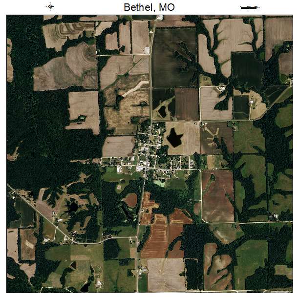 Bethel, MO air photo map