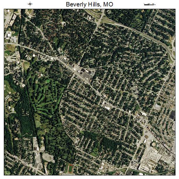 Beverly Hills, MO air photo map