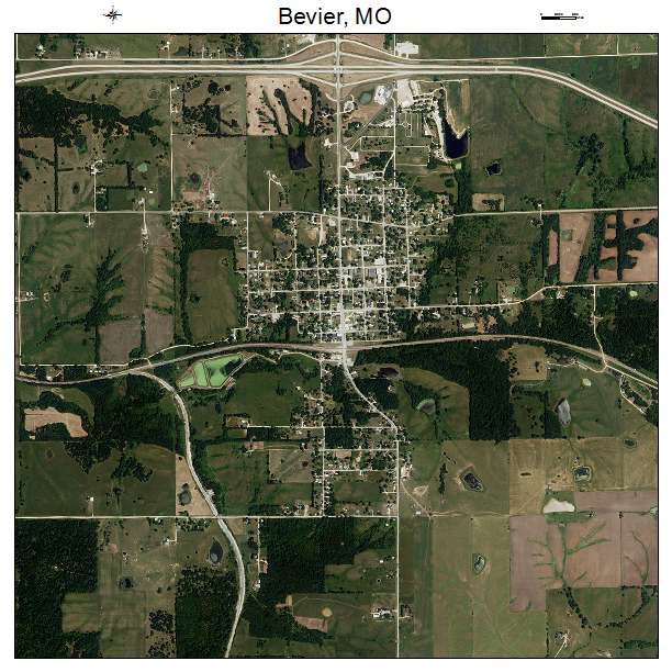 Bevier, MO air photo map