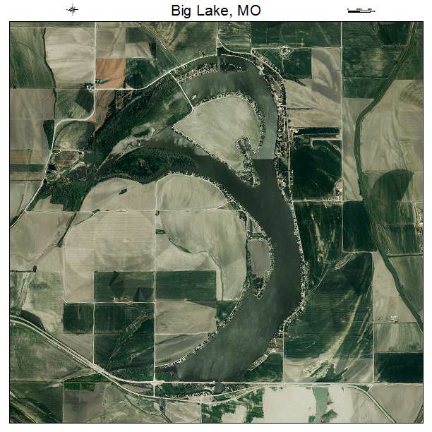 Big Lake, MO air photo map