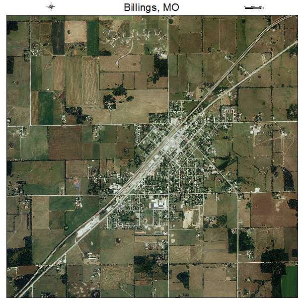 Billings, MO air photo map