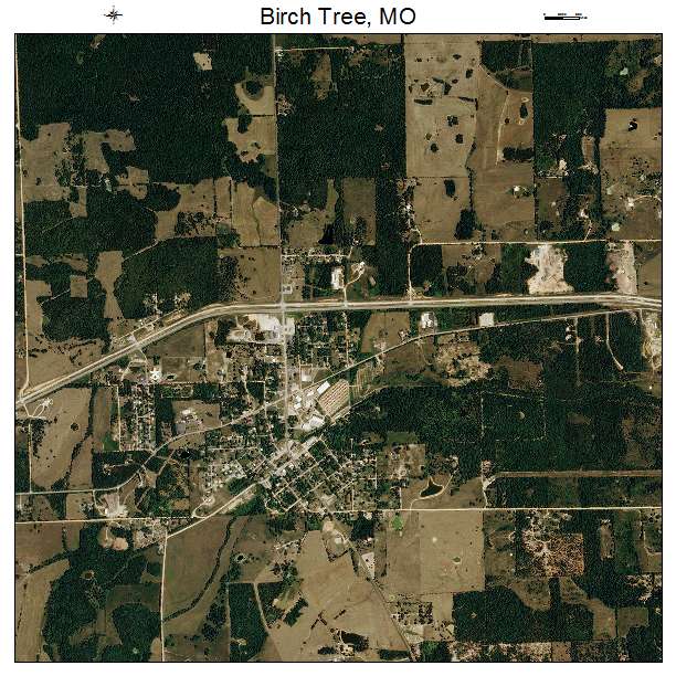 Birch Tree, MO air photo map