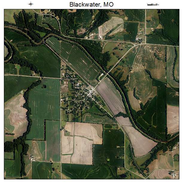 Blackwater, MO air photo map