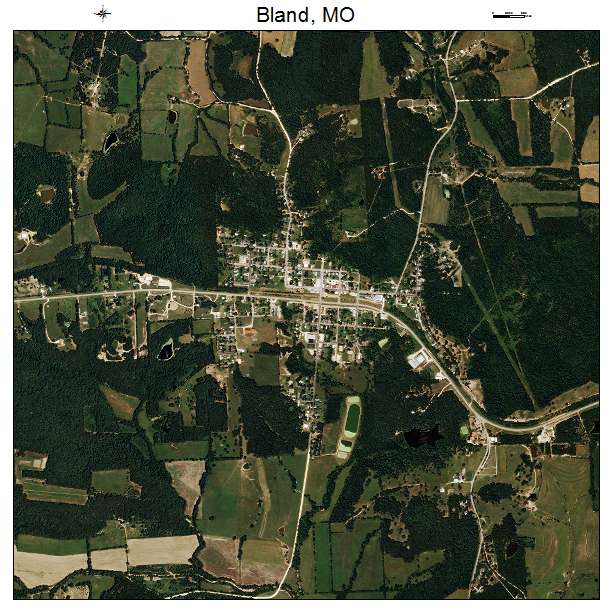 Bland, MO air photo map