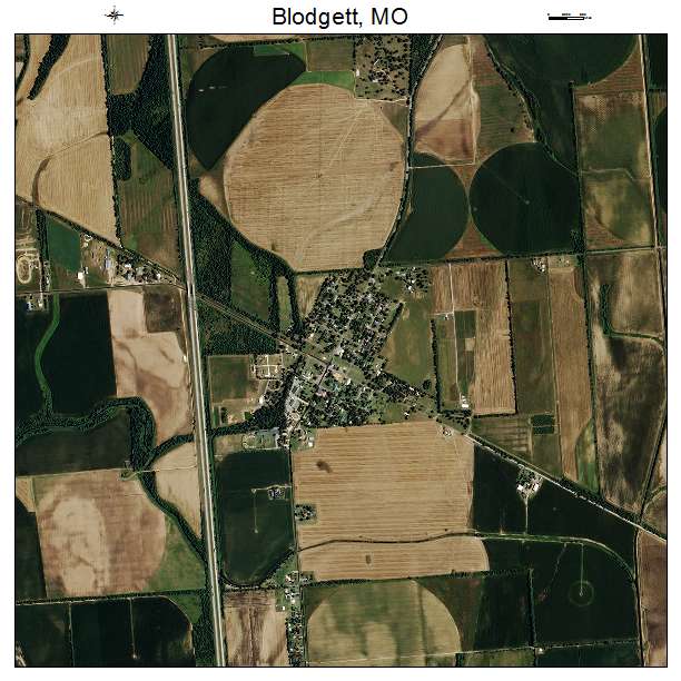 Blodgett, MO air photo map