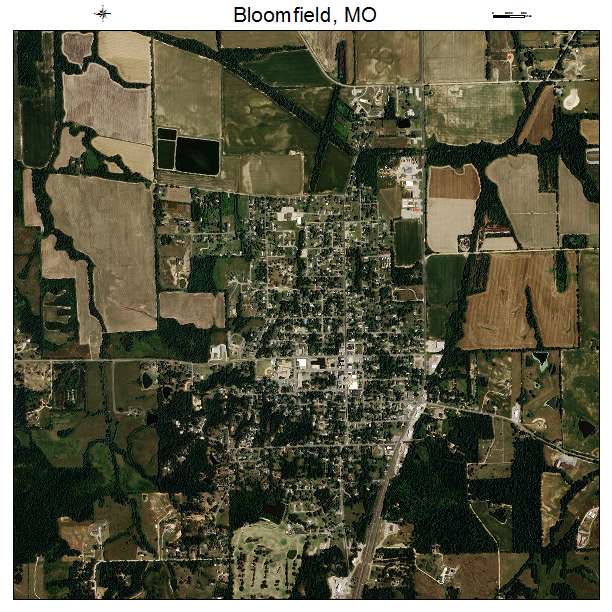 Bloomfield, MO air photo map