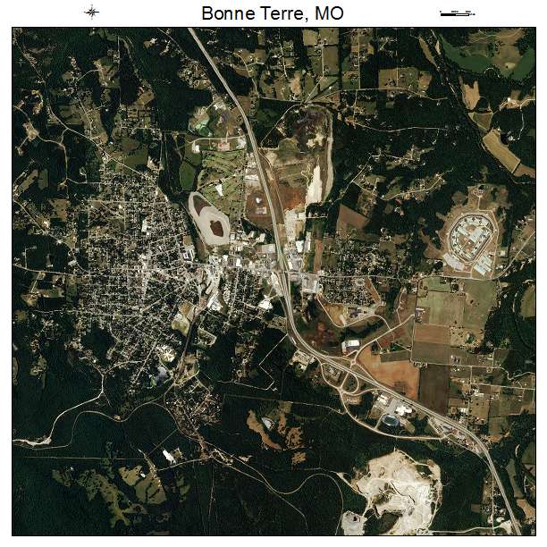 Bonne Terre, MO air photo map