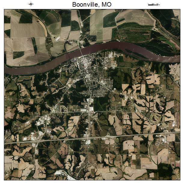 Boonville, MO air photo map