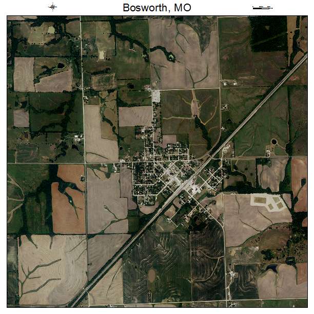Bosworth, MO air photo map