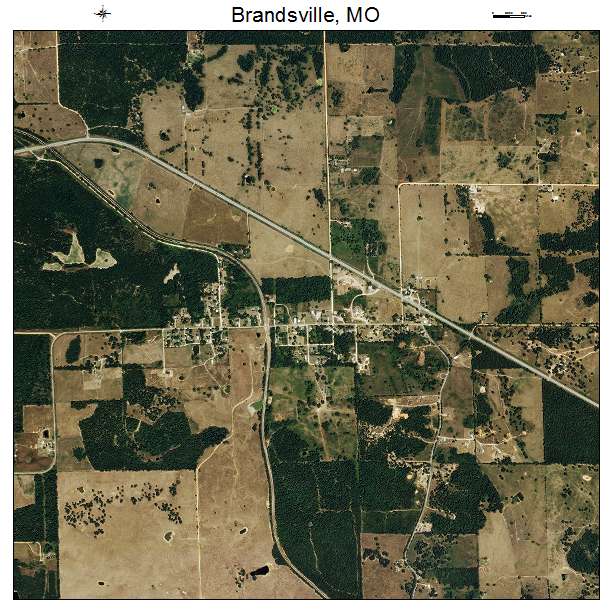 Brandsville, MO air photo map