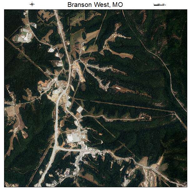 Branson West, MO air photo map