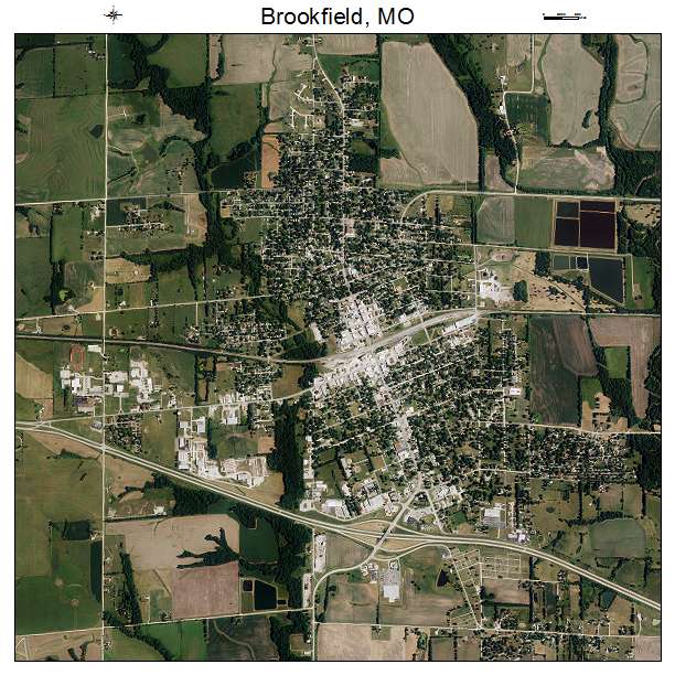 Brookfield, MO air photo map
