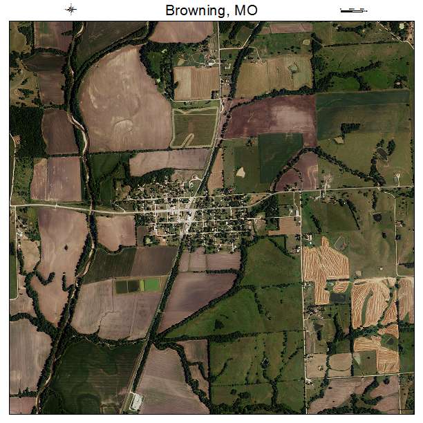 Browning, MO air photo map