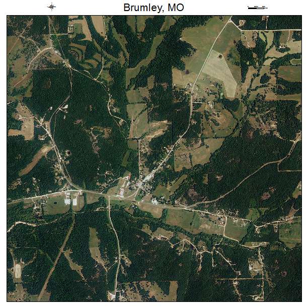 Brumley, MO air photo map
