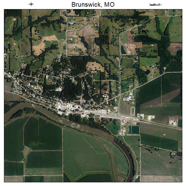 Brunswick, MO air photo map