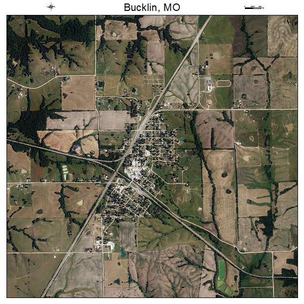 Bucklin, MO air photo map