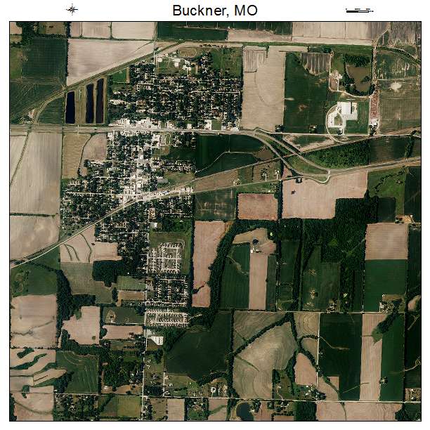 Buckner, MO air photo map