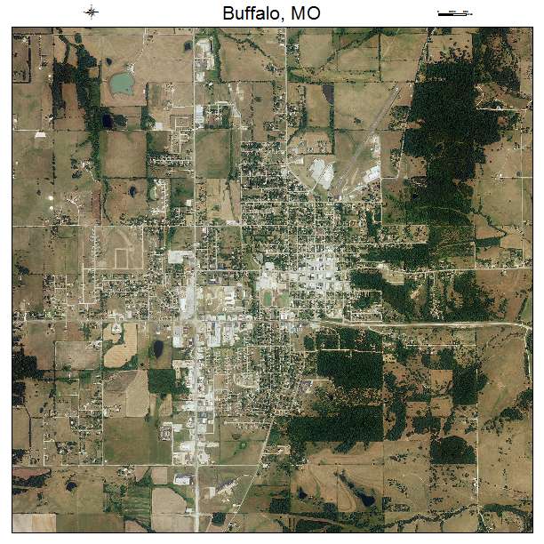 Buffalo, MO air photo map