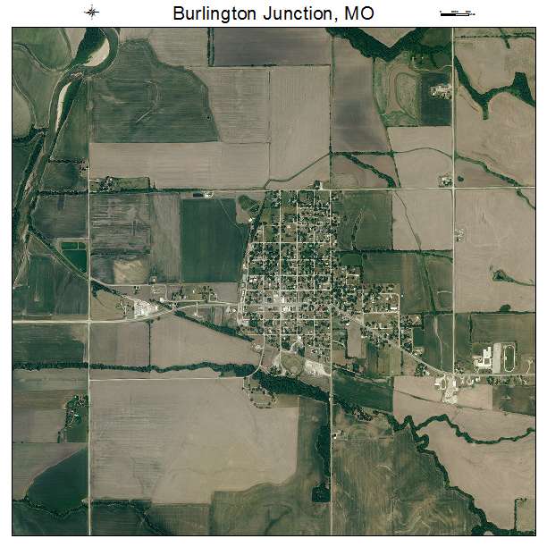 Burlington Junction, MO air photo map
