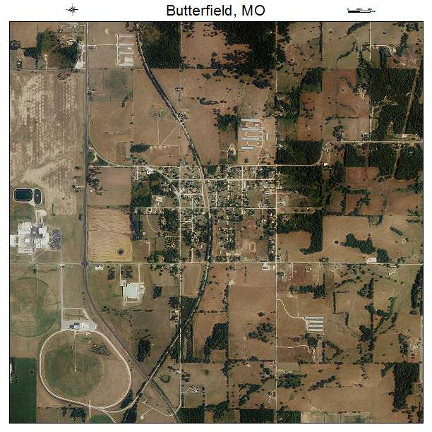 Butterfield, MO air photo map