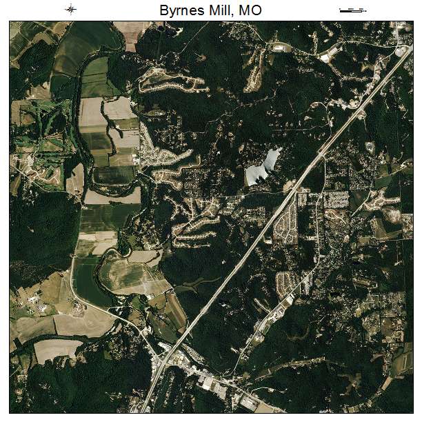 Byrnes Mill, MO air photo map