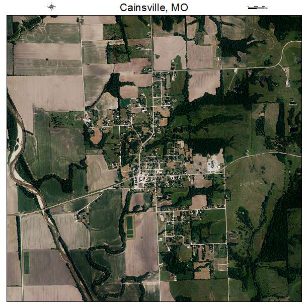 Cainsville, MO air photo map