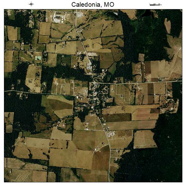 Caledonia, MO air photo map