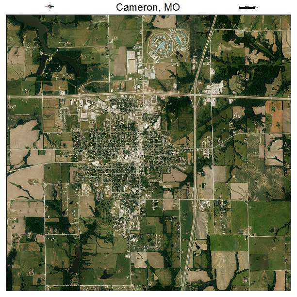 Cameron, MO air photo map