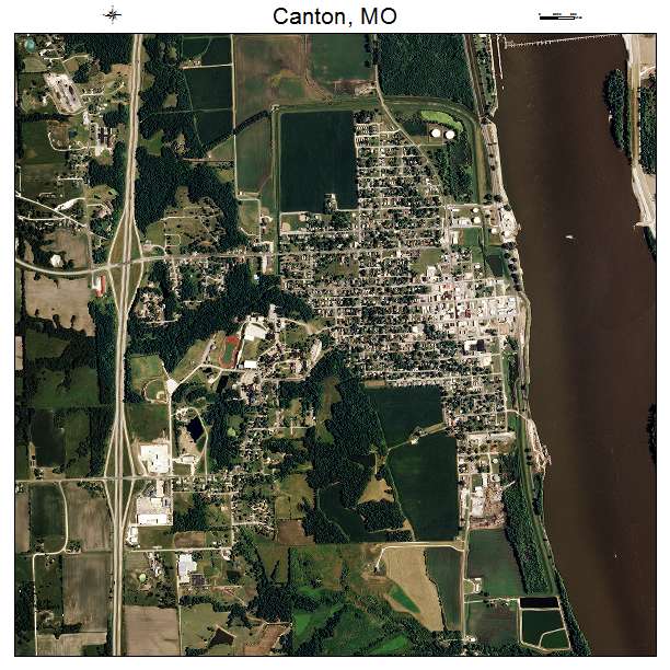 Canton, MO air photo map