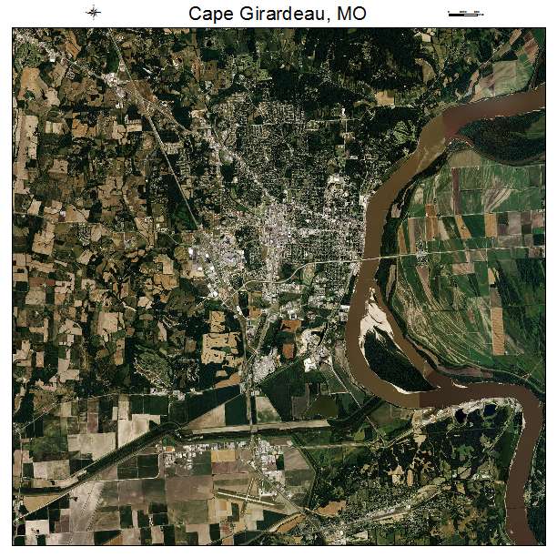 Cape Girardeau, MO air photo map