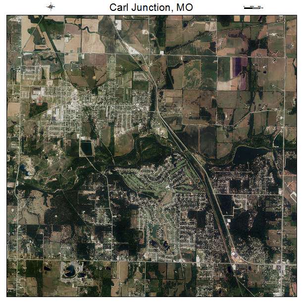 Carl Junction, MO air photo map