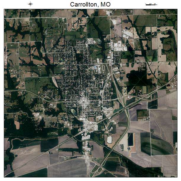 Carrollton, MO air photo map
