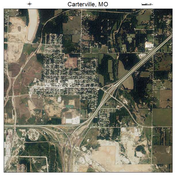 Carterville, MO air photo map