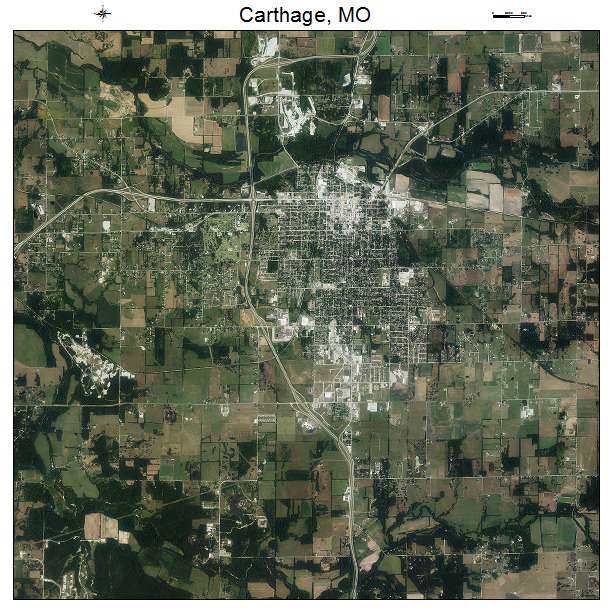 Carthage, MO air photo map