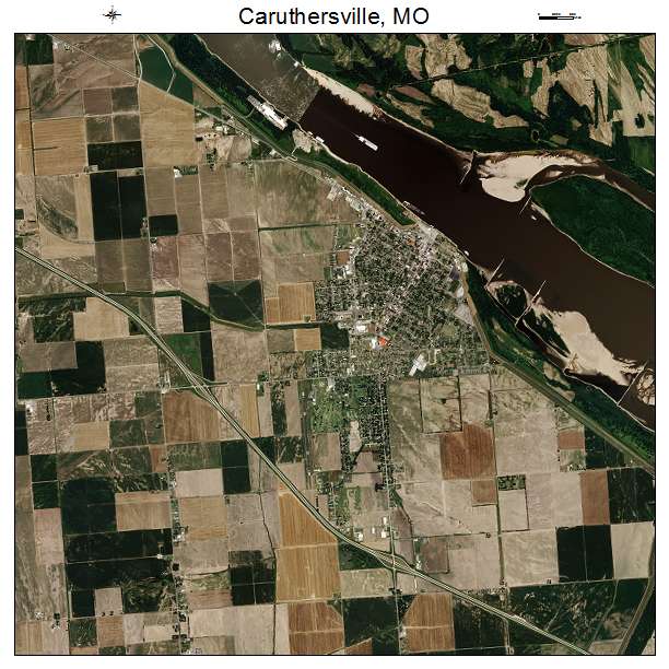 Caruthersville, MO air photo map