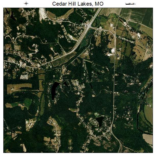 Cedar Hill Lakes, MO air photo map