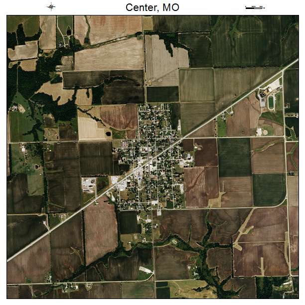 Center, MO air photo map