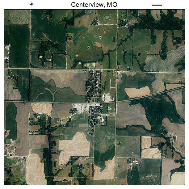 Centerview, MO air photo map