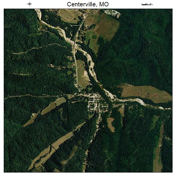 Centerville, MO air photo map