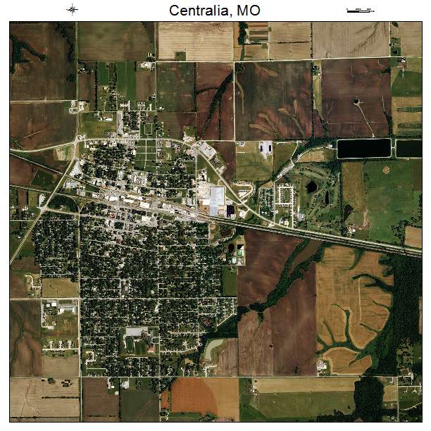 Centralia, MO air photo map