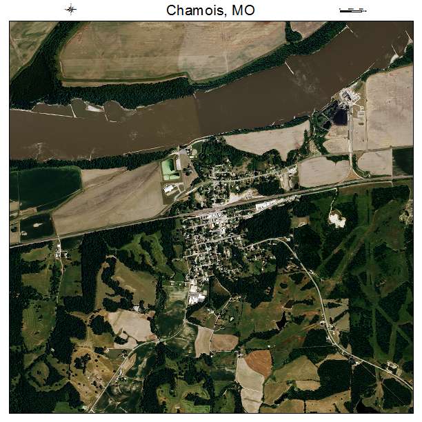 Chamois, MO air photo map