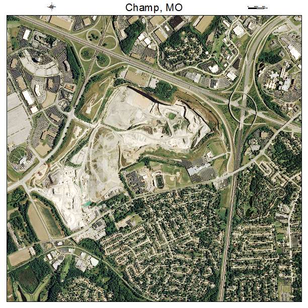 Champ, MO air photo map