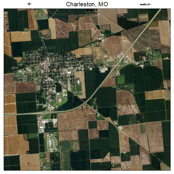 Charleston, MO air photo map