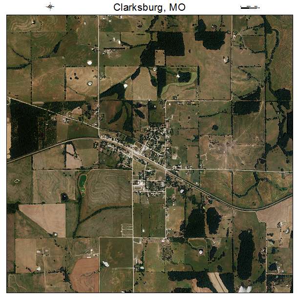 Clarksburg, MO air photo map